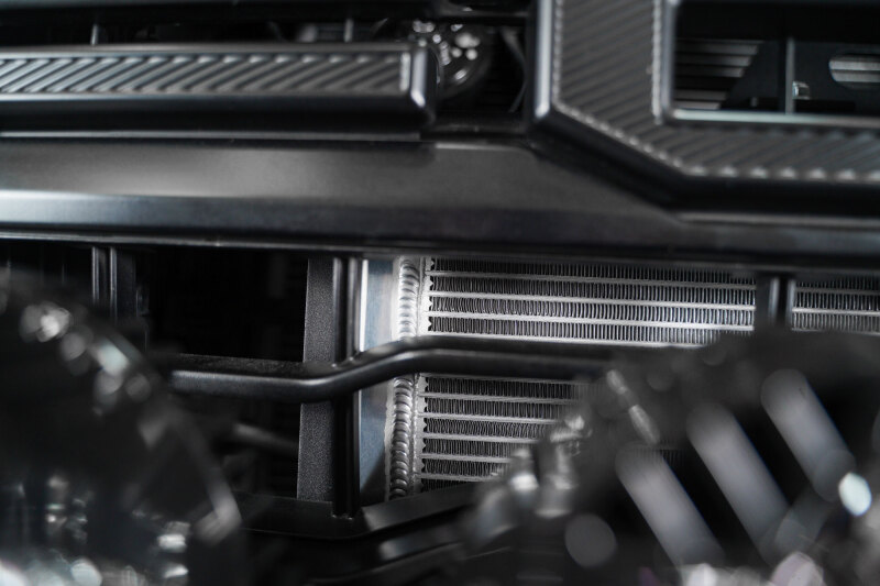 Ford F-150 Raptor R Performance Heat Exchanger - Addictive Desert Designs - High-Mount - Hammer Black Powder-Coated Steel Frame with Raw Aluminum Core - `23-`26